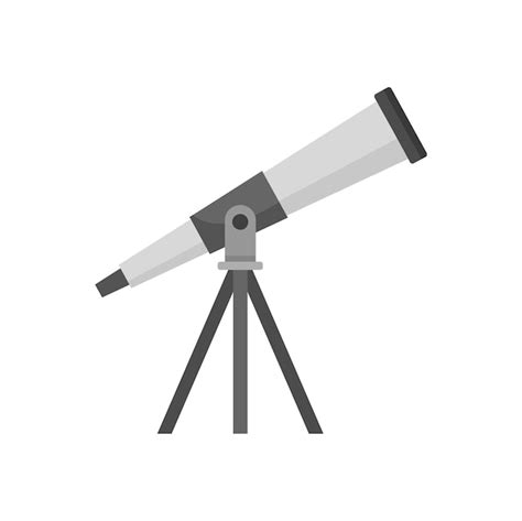 Premium Vector Astronomy Telescope Icon Flat Illustration Of