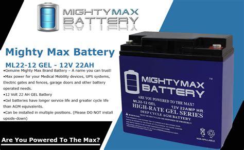 Mighty Max Battery Ml Gel Voltios Ah Tipo Gel Terminal De