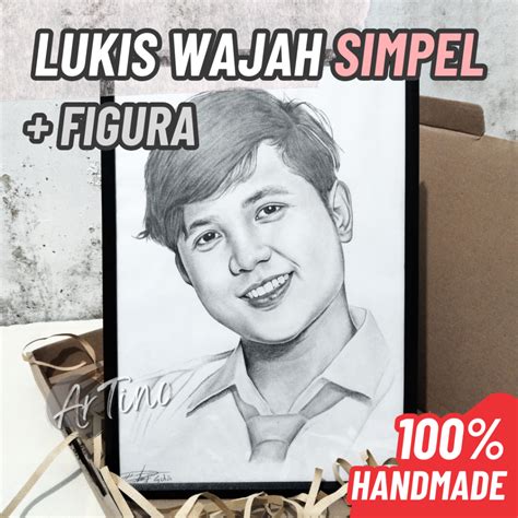 Jual Lukis Wajah Handmade Figura Simpel Sketsa Wajah Handmade