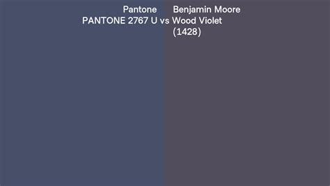 Pantone 2767 U Vs Benjamin Moore Wood Violet 1428 Side By Side Comparison