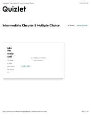 Intermediate Chapter 5 Multiple Choice Flashcards Quizlet Pdf