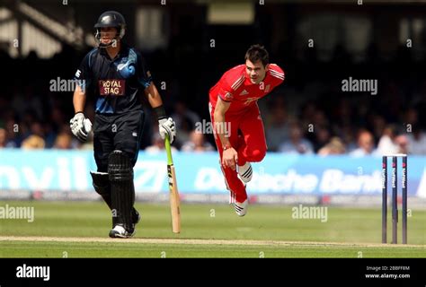 England's James Anderson in action bowling Stock Photo - Alamy