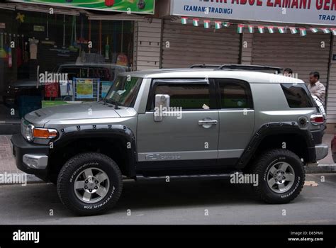 Silver Toyota Fj Cruiser Retro Style Suv Motor Car Stock Photo Alamy