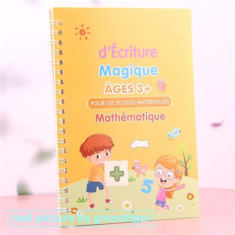 CAHIER 4 Arabic pen Cahier écriture magique réutilisable pour enfants