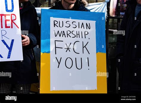 Editors Note Image Contains Profanity A Protester Seen Holding A