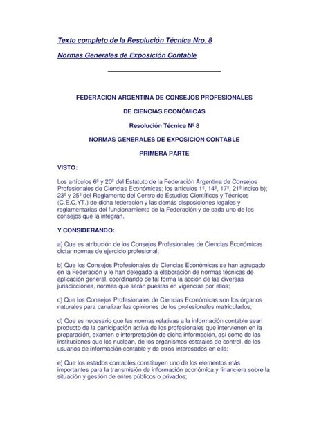 PDF Texto completo de la Resolución Técnica Nro 8 Normas Texto