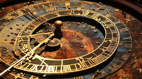 Premium Ai Image Astrology Zodiac Signs On Ancient Clock