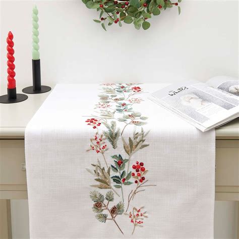 Rico Christmas Wreath Table Runner Embroidery Kit