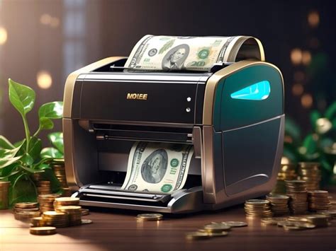 Premium Photo Money Printer For The Financial Concepts Of Money