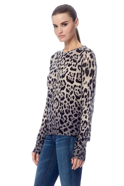 Womens Juliana Cheetah Print Cashmere Pullover 360cashmere