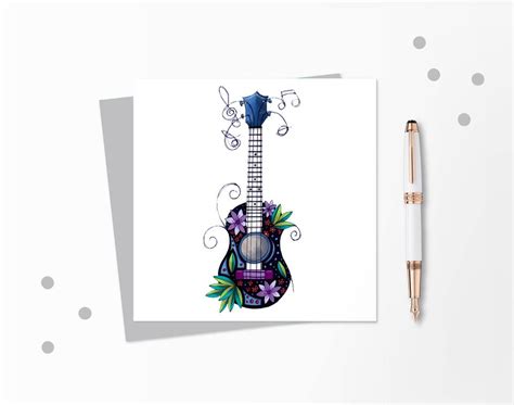 Ukulele Birthday Card Ukulele Card Musician Birthday Card Etsy Ireland