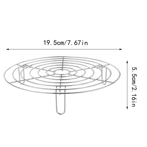 Guibest 1pc Cooking Rack Air Fryer Round Tray Stainless Steel Steamer ...