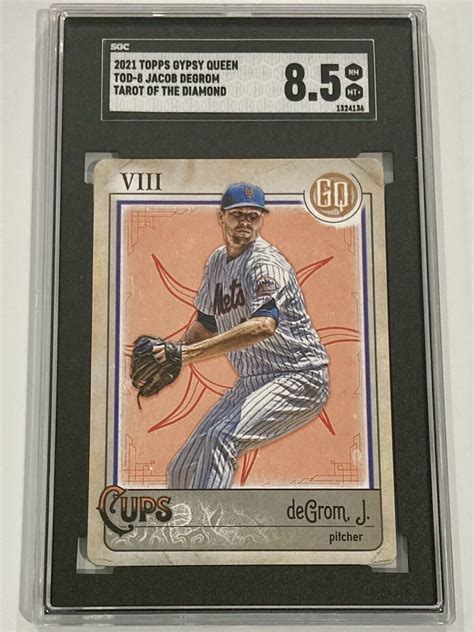 2021 Topps Gypsy Queen Jacob DeGrom Tarot Of The Diamond SGC 8 5 NM MT