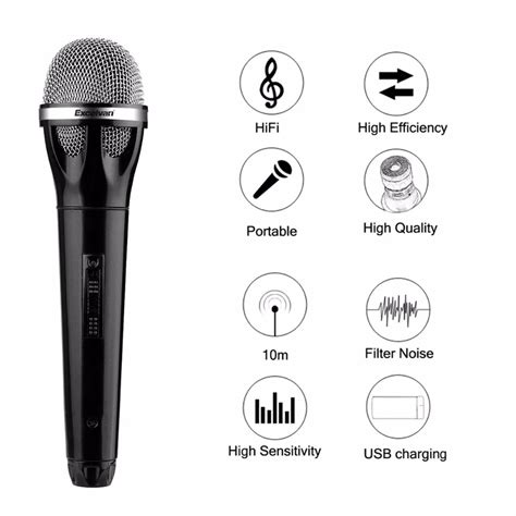 Professional Excelvan K Portable Bluetooth Wireless Microphone With