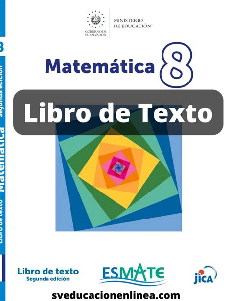 Libro de Matemáticas octavo grado 2023 Libros del Salvador