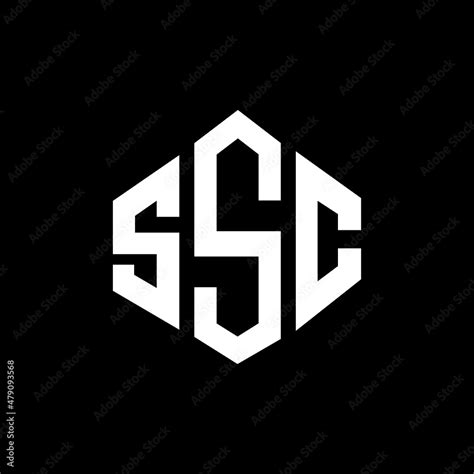 SSC letter logo design with polygon shape. SSC polygon and cube shape ...