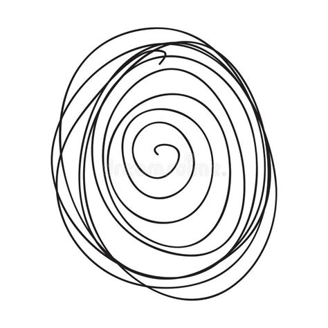 Hand Drawn Spiral Doodle Sketch Scribble Element Pencil Art Design