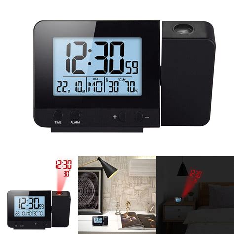 Smart Digital Led Projection Alarm Clock Time Temperature Projector