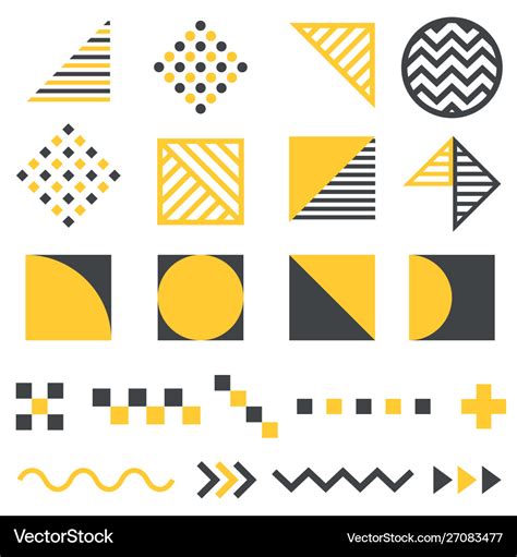 Set Modern Abstract Design Elements Royalty Free Vector