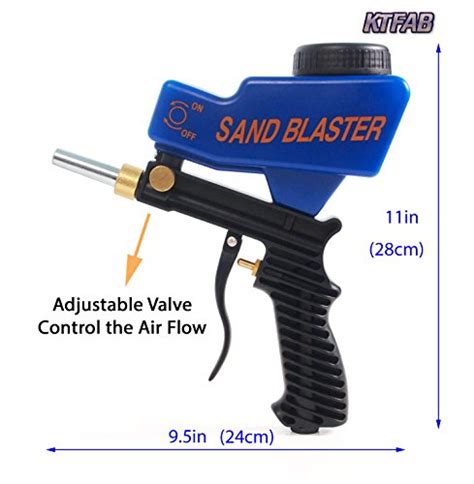 Gravity Feed Sandblast Gun Portable Sandblaster With Adjustable