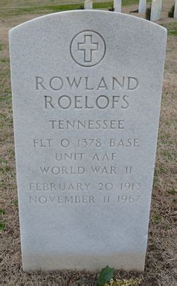 Rowland Roelofs Find A Grave Reminne