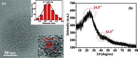 A Tem Image Of N Co Cds Insert Hrtem Image And Particle Size