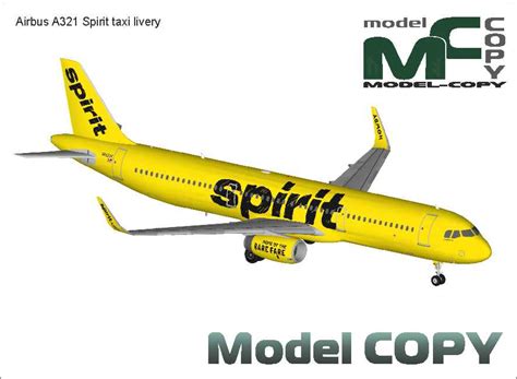 Airbus A321 Spirit Taxi Livery 3d Model 71638 Model Copy Default