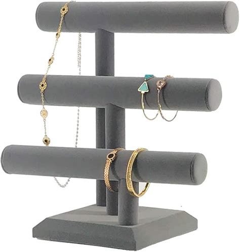 Amazon 7TH VELVET Jewelry Organizer Holder With 3 Tier Easily For