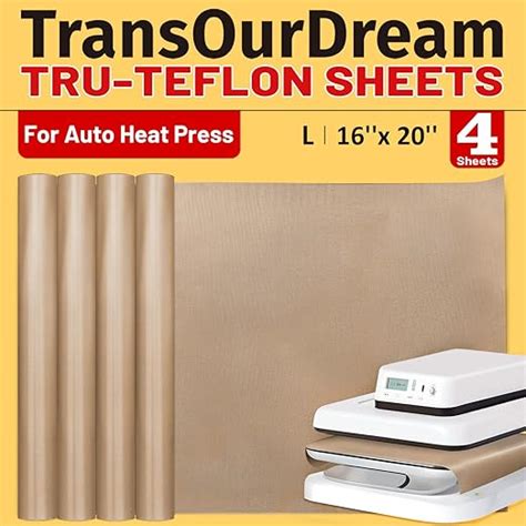 Amazon Transourdream Pack Ptfe Teflon Sheets Size L X For