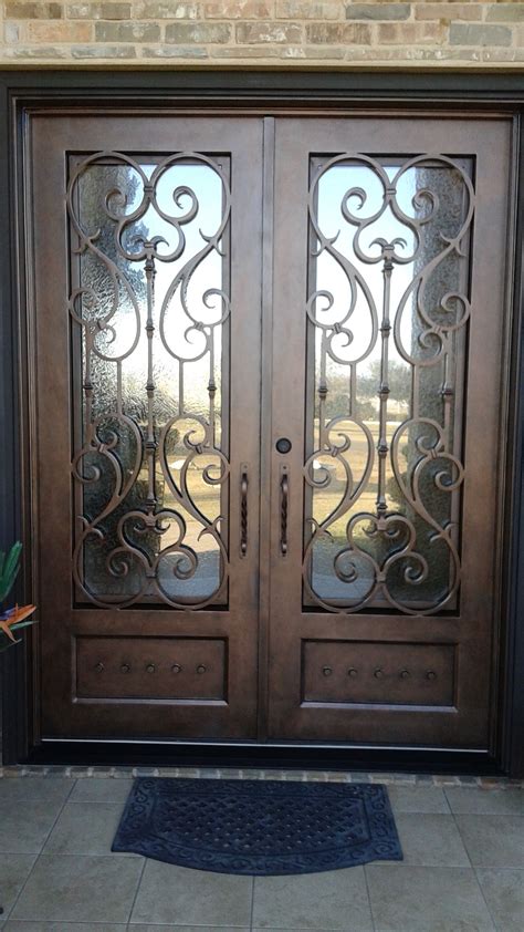 Custom Wrought Iron Double Door Iron Front Door Iron Doors Wrought Iron Doors