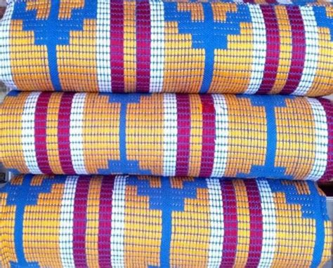 Goldbluepurplekente Crystal Kente