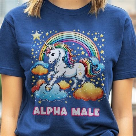 Alpha Male Unicorn T Etsy