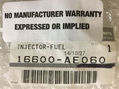 16600 AE060 Nissan Infiniti Fuel Injector NEW OEM 16600AE060 EBay