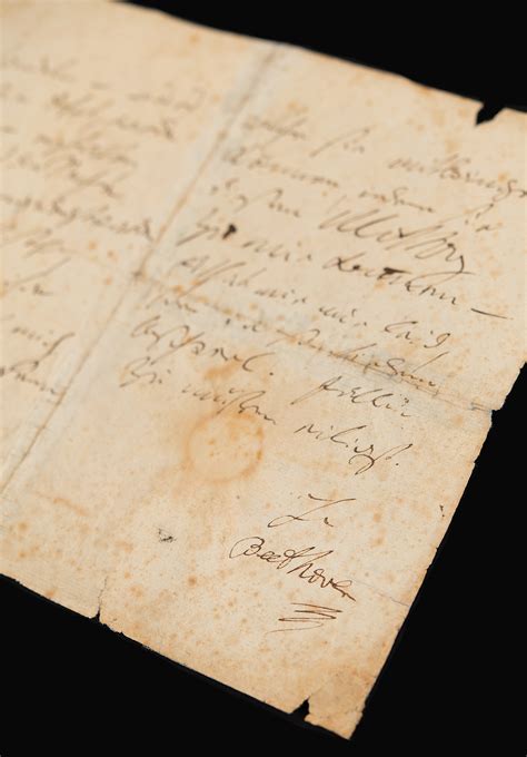 Ludwig Van Beethoven Autograph Letter Signed To His Secretary RR