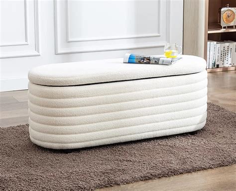 Amazon Kmax Storage Bench Faux Fur Entryway Bench Upholstered