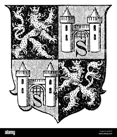 Heraldik Wappen Polen Stadtwappen Zagan Holzstich 1893