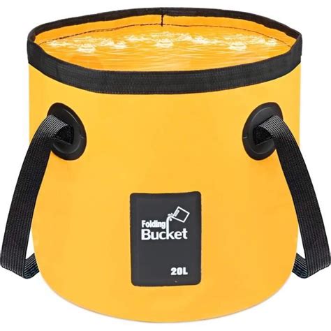 Seau À Eau Pliable 20L Bassin De Lavage Peu Encombrant Conteneur De