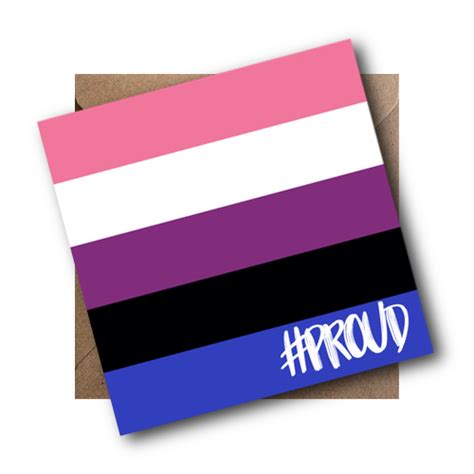 Pack Of 6 Gender Fluid Flag Proud Greeting Cards The Pride Shop