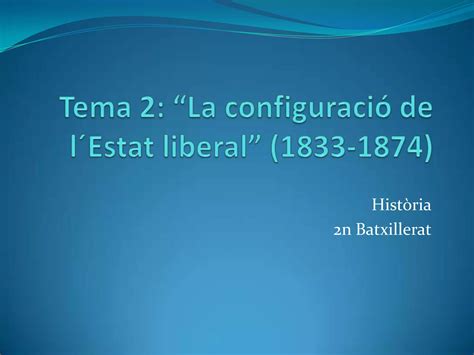 La configuració de lestat liberal PPT