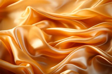 Premium Photo Golden Satin Fabric Background Generative Ai