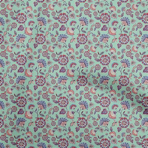 Oneoone Silk Tabby Dusty Teal Green Fabric Asian Suzani Sewing Craft