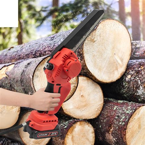 Miumaeov 21V Mini Chainsaw Cordless 8 Inch Handheld Electric Chain Saw