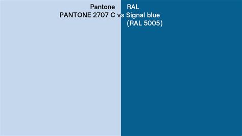 Pantone 2707 C Vs RAL Signal Blue RAL 5005 Side By Side Comparison