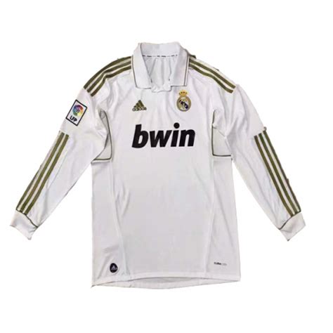 Real Madrid Retro Soccer Jersey Home Long Sleeve Replica