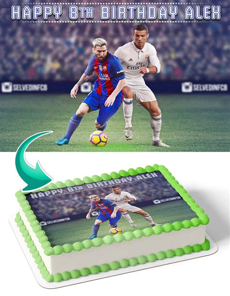 Cristiano Ronaldo Lionel Messi Edible Cake Toppers – Edible Cake Topper ...