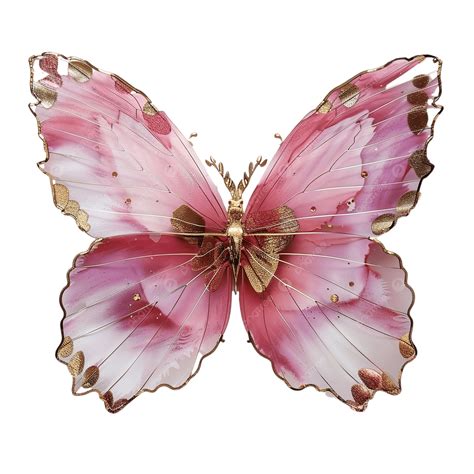 Borboleta Rosa Com Dourado Png - Borboleta Rosa Com Detalhes Dourados PNG , Borboleta Rosa, Detalhes ...