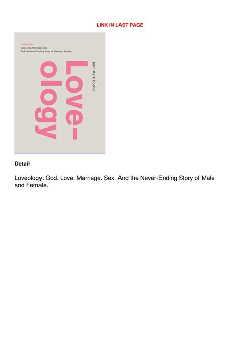 Ppt Pdf Read Loveology God Love Marriage Sex And The Never Ending Story Of Male And