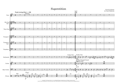 Superstition Sheet Music Stevie Wonder Performance Ensemble