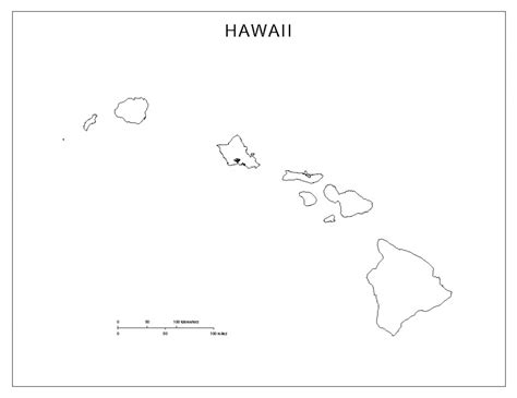 Hawaii Blank Map - Printable Map Of Hawaiian Islands | Printable Maps