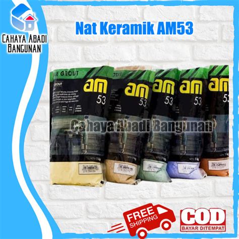 Jual Nat Keramik AM 53 Pengisi Nat Tile Grout Semen Warna